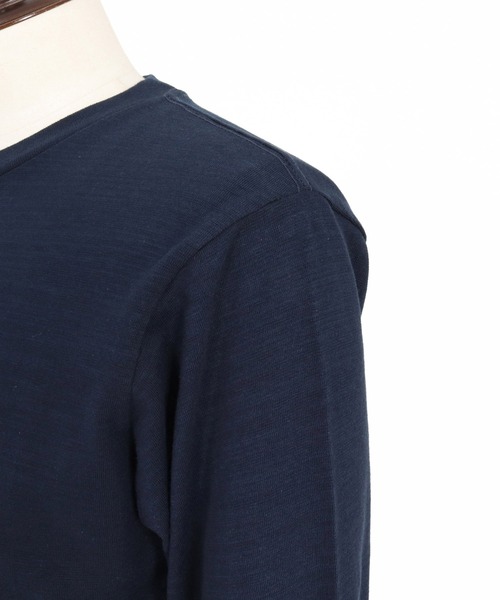 wjk reluxe(ダブルジェーケーリラックス)の「mlt5792- Slub Jersey Label Long Sleeve T Shirt ロングスリーブTシャツ(WR26W-25)(Tシャツ/カットソー・メンズ・ホワイト/ネイビー/ブラック・XL/L/M/S)」の21枚目の写真