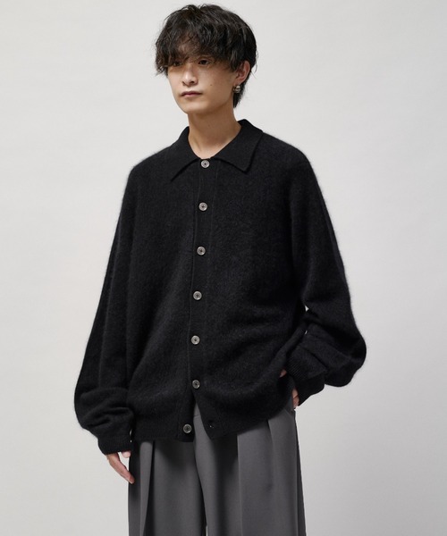 Lui's（ルイス）の「ナチュラルブラッシュウールニットカーディガン（カーディガン/ボレロ・メンズ・レッド/グレー/ブラック・M/S）」の6枚目の写真