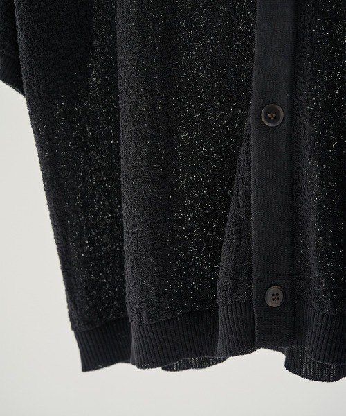 PUBLIC TOKYO(パブリックトウキョウ)の「【P.T】アイスコットンニットシャツ /接触冷感/半袖//夏服/ウォッシャブル/ストレッチ(ニット/セーター・メンズ・ダークネイビー/ダークグレー・M/S)」の4枚目の写真