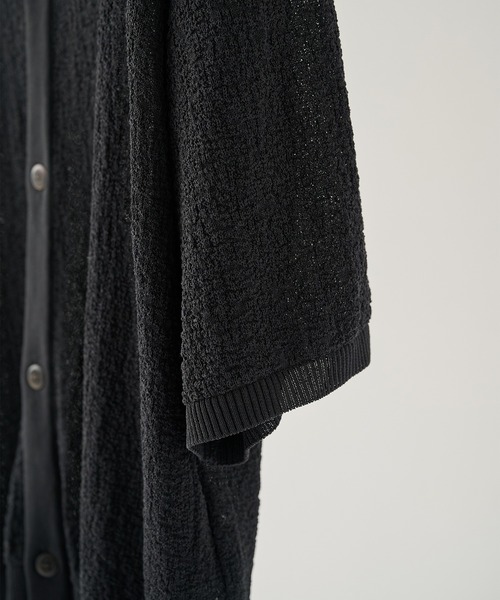 PUBLIC TOKYO(パブリックトウキョウ)の「【P.T】アイスコットンニットシャツ /接触冷感/半袖//夏服/ウォッシャブル/ストレッチ(ニット/セーター・メンズ・ダークネイビー/ダークグレー・M/S)」の3枚目の写真