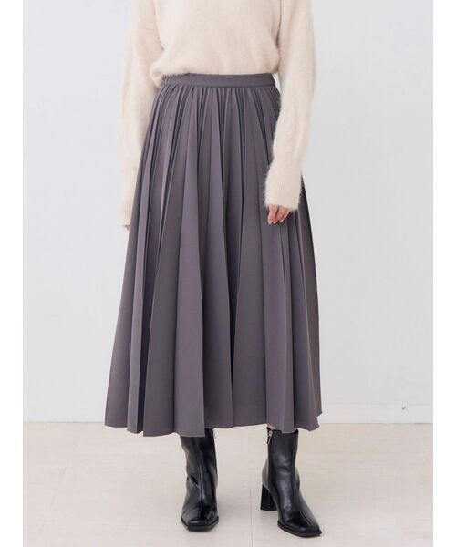 TONAL(トーナル)の「ハンドプリーツスカート(スカート・レディース・アイボリー/チャコールグレー/ライトブルー・MEDIUM/SMALL)」の7枚目の写真