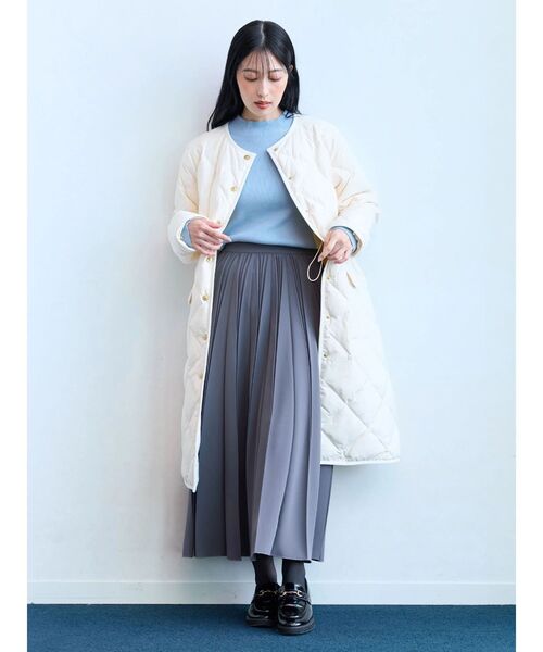 TONAL(トーナル)の「ハンドプリーツスカート(スカート・レディース・アイボリー/チャコールグレー/ライトブルー・MEDIUM/SMALL)」の11枚目の写真