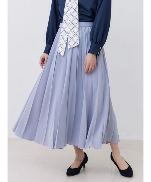 TONAL(トーナル)の「ハンドプリーツスカート(スカート・レディース・アイボリー/チャコールグレー/ライトブルー・MEDIUM/SMALL)」の14枚目の写真