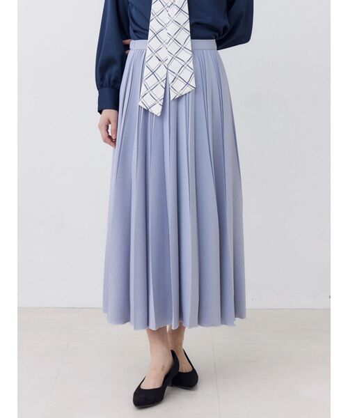 TONAL(トーナル)の「ハンドプリーツスカート(スカート・レディース・アイボリー/チャコールグレー/ライトブルー・MEDIUM/SMALL)」の16枚目の写真