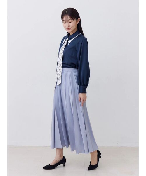 TONAL(トーナル)の「ハンドプリーツスカート(スカート・レディース・アイボリー/チャコールグレー/ライトブルー・MEDIUM/SMALL)」の19枚目の写真