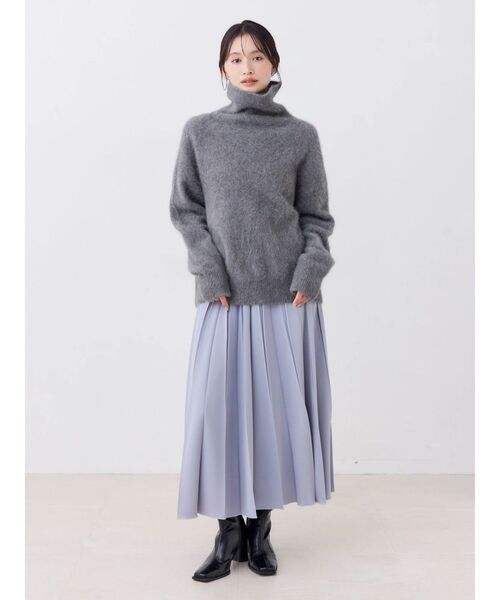 TONAL(トーナル)の「ハンドプリーツスカート(スカート・レディース・アイボリー/チャコールグレー/ライトブルー・MEDIUM/SMALL)」の20枚目の写真