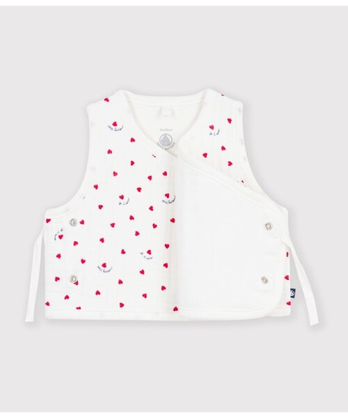 PETIT BATEAU(プチバトー)の「ハートプリントベスト(ベスト・キッズ・ホワイト系その他・6MONTH/18MONTH/12MONTH)」の4枚目の写真