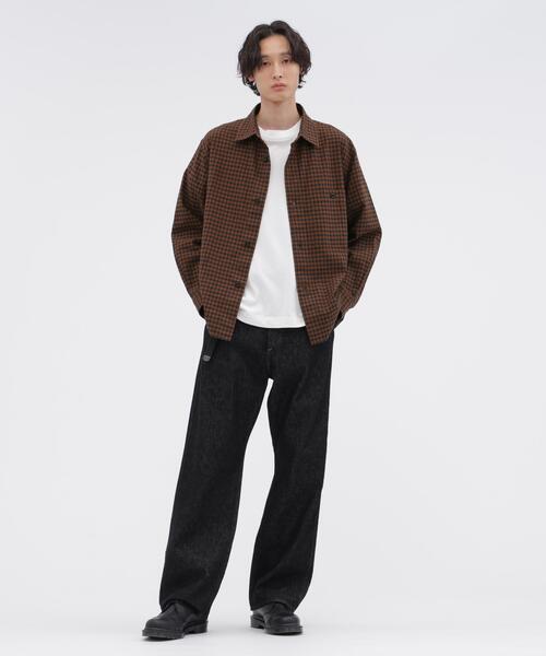 MHL.(エムエイチエル)の「FADED LINEN COTTON PLAINWEAVE(シャツ/ブラウス・メンズ・ブラウン・LARGE/MEDIUM/SMALL)」の7枚目の写真