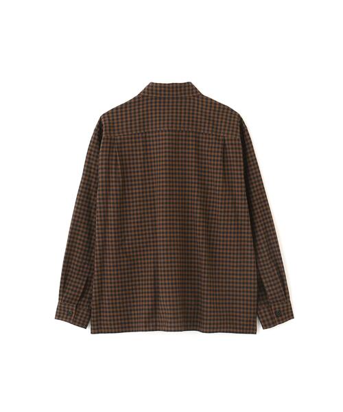 MHL.(エムエイチエル)の「FADED LINEN COTTON PLAINWEAVE(シャツ/ブラウス・メンズ・ブラウン・LARGE/MEDIUM/SMALL)」の3枚目の写真