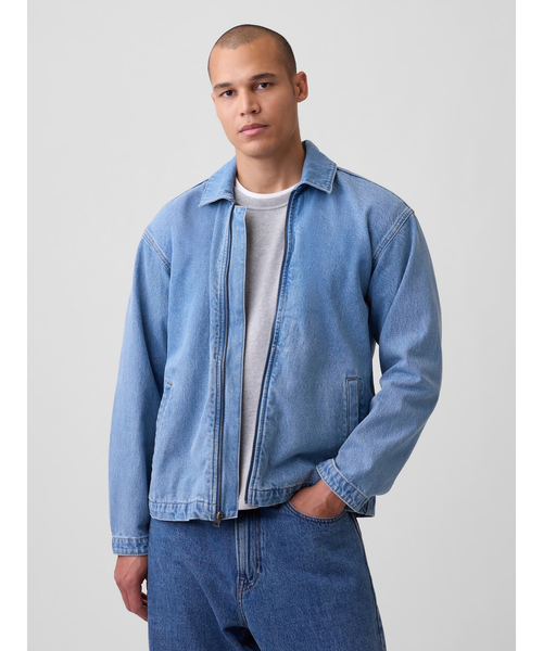 GAP(ギャップ)の「デニム ジップアップジャケット(デニムジャケット・メンズ・インディゴブルー・XS/S/M/L/XL)」の1枚目の写真