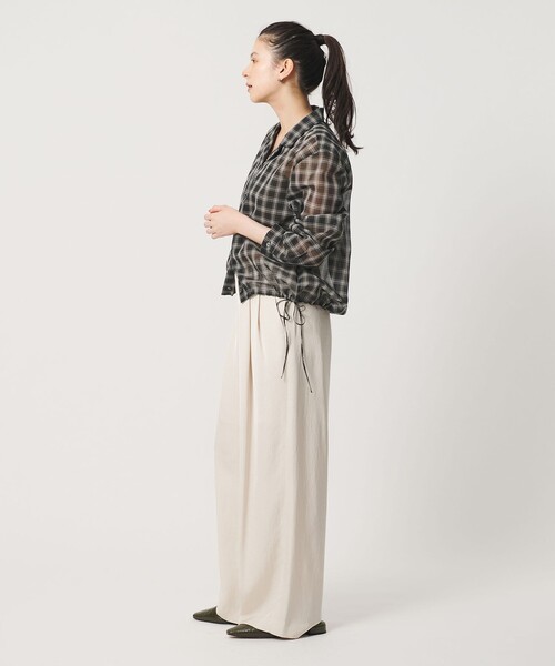 BEAUTY&YOUTH UNITED ARROWS(ビューティーアンドユースユナイテッドアローズ)の「シアー ドローストリング オープンカラーシャツ(シャツ/ブラウス・レディース・ブラック/コバルトブルー/その他1・FREE)」の15枚目の写真