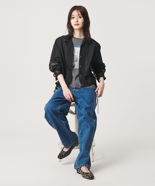 BEAUTY&YOUTH UNITED ARROWS(ビューティーアンドユースユナイテッドアローズ)の「シアー ドローストリング オープンカラーシャツ(シャツ/ブラウス・レディース・ブラック/コバルトブルー/その他1・FREE)」の18枚目の写真