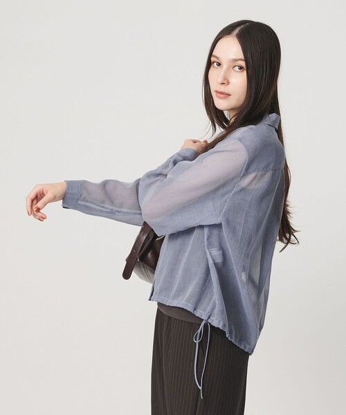 BEAUTY&YOUTH UNITED ARROWS(ビューティーアンドユースユナイテッドアローズ)の「シアー ドローストリング オープンカラーシャツ(シャツ/ブラウス・レディース・ブラック/コバルトブルー/その他1・FREE)」の20枚目の写真