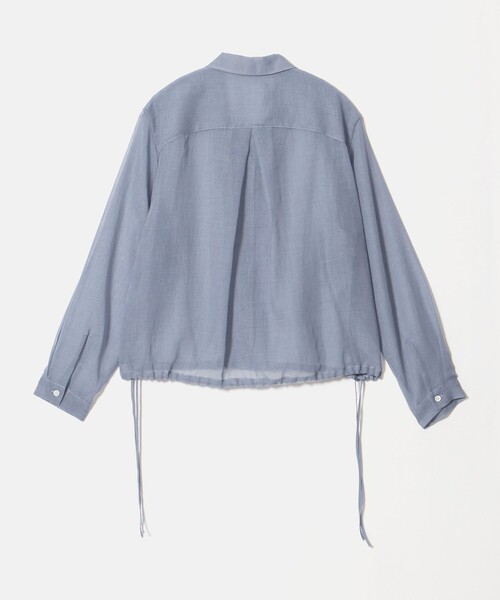 BEAUTY&YOUTH UNITED ARROWS(ビューティーアンドユースユナイテッドアローズ)の「シアー ドローストリング オープンカラーシャツ(シャツ/ブラウス・レディース・ブラック/コバルトブルー/その他1・FREE)」の8枚目の写真
