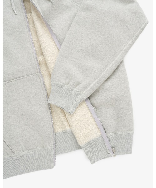 FRONT 11201（フロントワンワントゥーオーワン）の「Organic Yarn Zip Hoodie（パーカー・メンズ・グレー・XL/L/M/S）」の4枚目の写真
