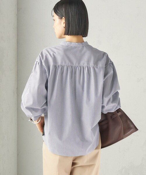 SHIPS(シップス)の「〈手洗い可能〉オックス ビブ フリル ブラウス(シャツ/ブラウス・レディース・ネイビー/ダークグレー/ライラック・ONE SIZE)」の18枚目の写真