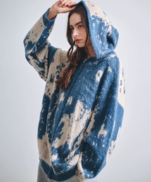 Revo.（レボ）の「Revo. シャギーモヘアライク ジャガード ジップパーカー / タイダイ レオパード ニットパーカー（パーカー）」