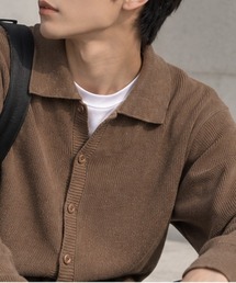 【いつものコーデを、少しだけ韓国っぽく】メンズ ポロカラー ニットカーディガン