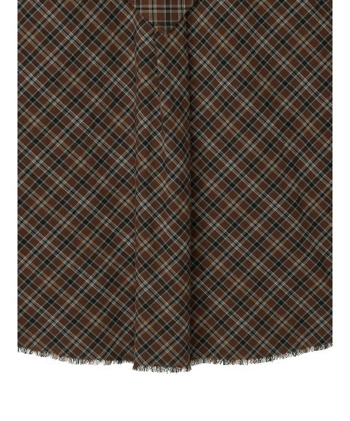 Ameri(アメリ)の「CHECK SCARF SET FRINGE SHIRT(シャツ/ブラウス・レディース・レッド/ブラウン・FREE)」の9枚目の写真