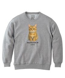 Moftique(モフティック) トレーナー スウェット 裏毛 マンチカン キャット ペット アニマル プリント トップス メンズ ユニセックス