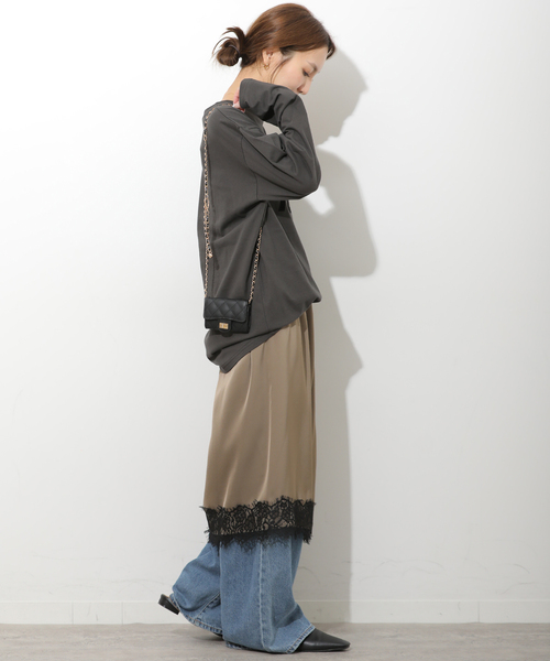 JOURNAL STANDARD relume(ジャーナルスタンダード レリューム)の「WHEREロングスリーブTEE(Tシャツ/カットソー・レディース・チャコールグレー/ホワイト/ベージュ・FREE)」の5枚目の写真