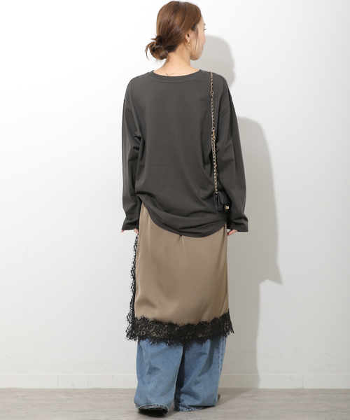 JOURNAL STANDARD relume(ジャーナルスタンダード レリューム)の「WHEREロングスリーブTEE(Tシャツ/カットソー・レディース・チャコールグレー/ホワイト/ベージュ・FREE)」の6枚目の写真