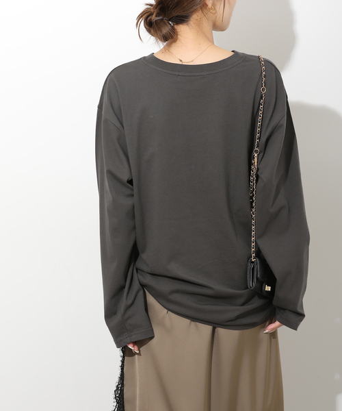JOURNAL STANDARD relume(ジャーナルスタンダード レリューム)の「WHEREロングスリーブTEE(Tシャツ/カットソー・レディース・チャコールグレー/ホワイト/ベージュ・FREE)」の11枚目の写真