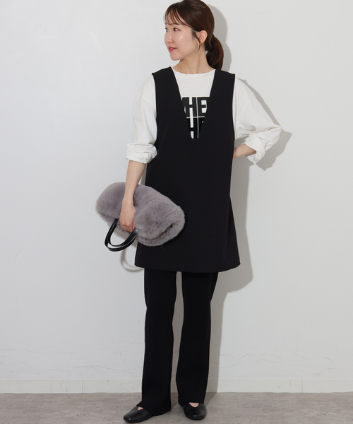 JOURNAL STANDARD relume(ジャーナルスタンダード レリューム)の「WHEREロングスリーブTEE(Tシャツ/カットソー・レディース・チャコールグレー/ホワイト/ベージュ・FREE)」の12枚目の写真