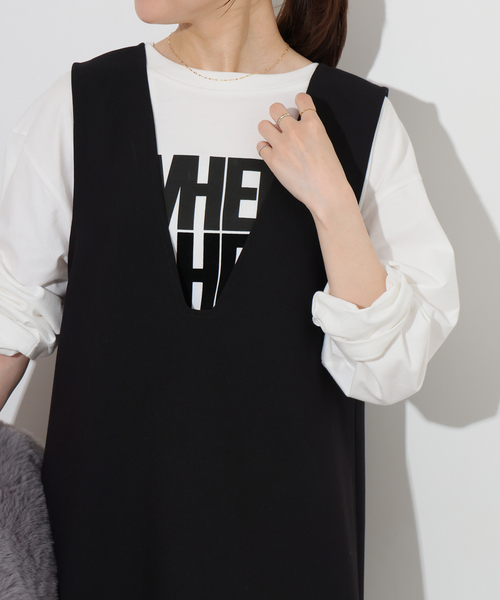 JOURNAL STANDARD relume(ジャーナルスタンダード レリューム)の「WHEREロングスリーブTEE(Tシャツ/カットソー・レディース・チャコールグレー/ホワイト/ベージュ・FREE)」の17枚目の写真
