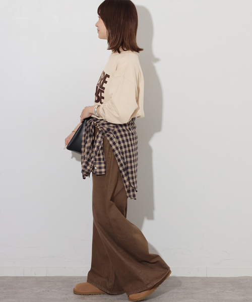 JOURNAL STANDARD relume(ジャーナルスタンダード レリューム)の「WHEREロングスリーブTEE(Tシャツ/カットソー・レディース・チャコールグレー/ホワイト/ベージュ・FREE)」の19枚目の写真
