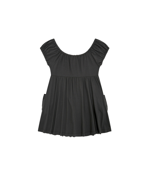 TUOMIO（トゥオミオ）の「SHIRRED POCKET TOP [CHARCOAL]（Tシャツ/カットソー・レディース・その他・F）」の3枚目の写真