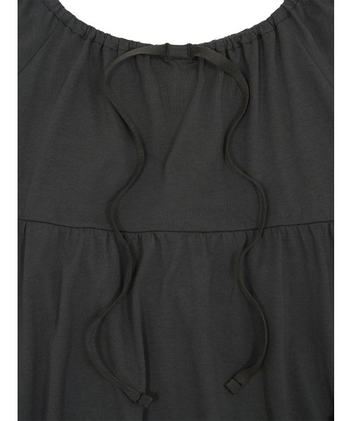 TUOMIO（トゥオミオ）の「SHIRRED POCKET TOP [CHARCOAL]（Tシャツ/カットソー・レディース・その他・F）」の5枚目の写真
