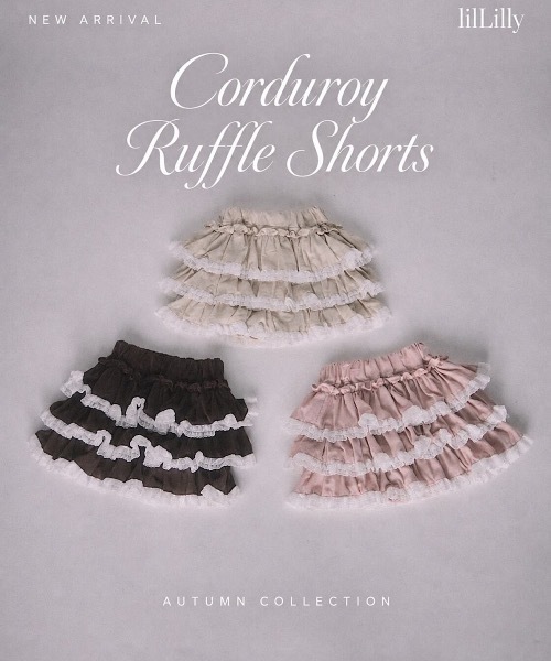 lilLilly(リルリリー)の「コーデュロイフリルショートパンツ(その他パンツ・レディース・ブラウン/ベージュ/ピンク・FREE)」の10枚目の写真