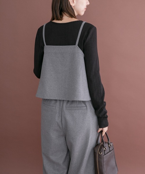 ITEMS URBANRESEARCH(アイテムズ アーバンリサーチ)の「インナー付きウールライクセットアップ(セットアップ・レディース・ネイビー/ブラウン/グレー・FREE)」の6枚目の写真
