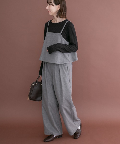 ITEMS URBANRESEARCH(アイテムズ アーバンリサーチ)の「インナー付きウールライクセットアップ(セットアップ・レディース・ネイビー/ブラウン/グレー・FREE)」の11枚目の写真
