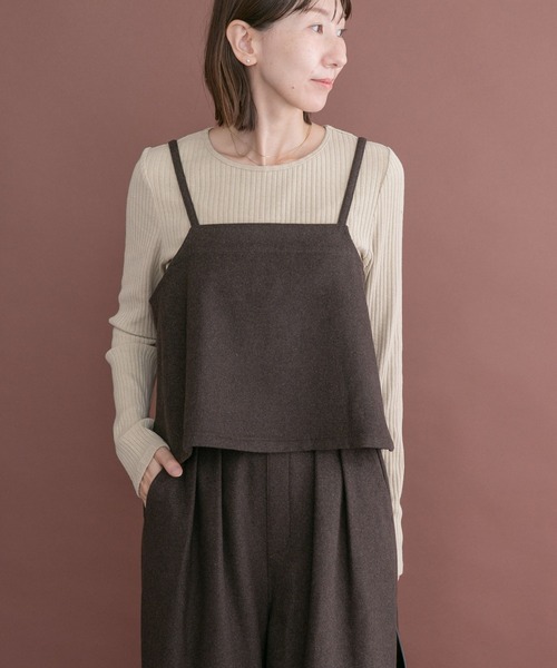 ITEMS URBANRESEARCH(アイテムズ アーバンリサーチ)の「インナー付きウールライクセットアップ(セットアップ・レディース・ネイビー/ブラウン/グレー・FREE)」の14枚目の写真