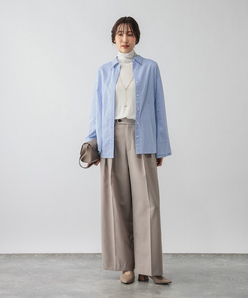 GLOBAL WORK(グローバルワーク)の「サテンウォッシュドシャツ/797932(シャツ/ブラウス・レディース・ブルー系その他/ライトブルー・FREE)」の14枚目の写真