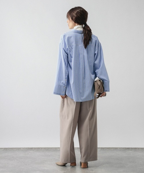 GLOBAL WORK(グローバルワーク)の「サテンウォッシュドシャツ/797932(シャツ/ブラウス・レディース・ブルー系その他/ライトブルー・FREE)」の15枚目の写真
