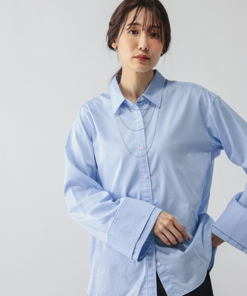 GLOBAL WORK(グローバルワーク)の「サテンウォッシュドシャツ/797932(シャツ/ブラウス・レディース・ブルー系その他/ライトブルー・FREE)」の19枚目の写真