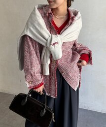 DouDou（ドゥドゥ）の「ツイードシャツジャケット（ブルゾン）」