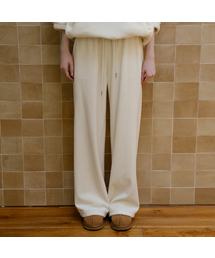 Rib straight banding pants [TIWT04PT03]_Ivory