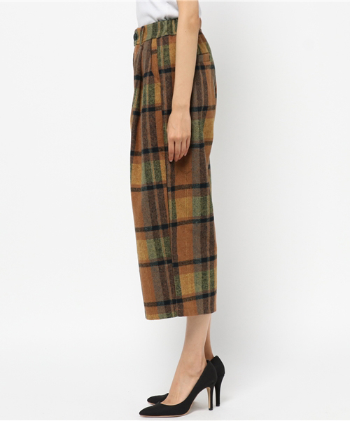 rovtski(ロフトスキー)の「チェックワイドパンツ(その他パンツ・レディース・カーキ/ワインレッド/オレンジ・FREE)」の8枚目の写真