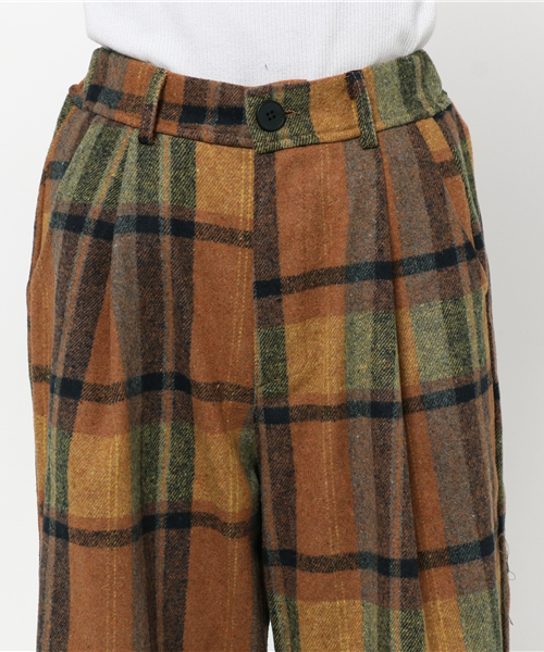rovtski(ロフトスキー)の「チェックワイドパンツ(その他パンツ・レディース・カーキ/ワインレッド/オレンジ・FREE)」の10枚目の写真