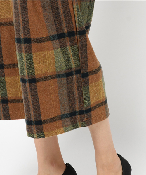 rovtski(ロフトスキー)の「チェックワイドパンツ(その他パンツ・レディース・カーキ/ワインレッド/オレンジ・FREE)」の4枚目の写真