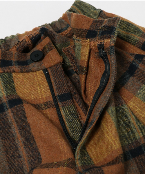 rovtski(ロフトスキー)の「チェックワイドパンツ(その他パンツ・レディース・カーキ/ワインレッド/オレンジ・FREE)」の5枚目の写真