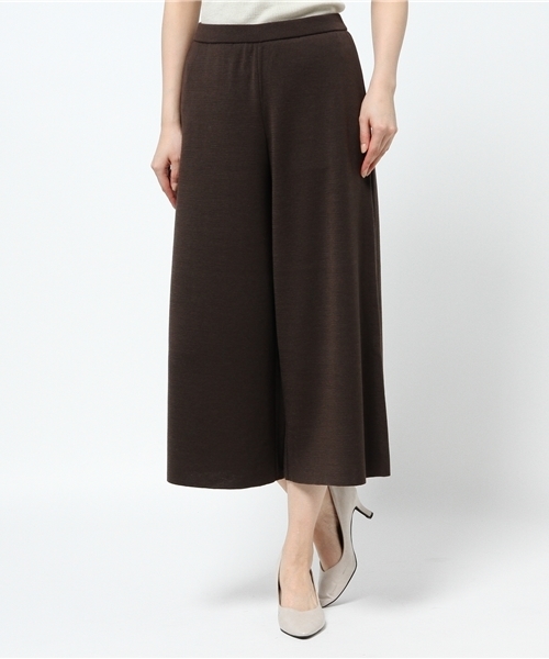 22 OCTOBRE（ヴァンドゥ－オクトーブル）の「ウールキュプラニットアップ【セットアップ対応商品】（その他パンツ・レディース・ブラウン/ブラック・38）」の2枚目の写真