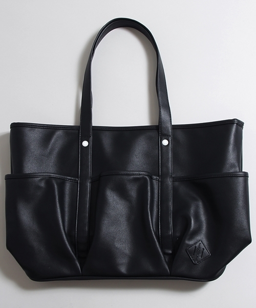 WEGO(ウィゴー)の「WEGO/フェイクレザー3ポケットトートバッグ(トートバッグ・メンズ・ブラウン/トリコロール/ブラック・FREE)」の16枚目の写真