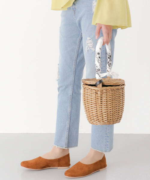 RODE SKO（ロデスコ）の「【TRILL掲載】RODE SKO SARI プチバンダナ付かごバッグ（かごバッグ・レディース・ナチュラル・FREE）」の2枚目の写真