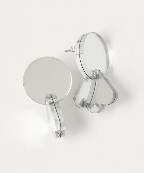 ACCOMMODE（アコモデ）の「ミラーピアス２（ピアス（両耳用）・レディース・ブラック/ベージュ/ブラウン/ブラウン系その他/A/B/C/D/E・FREE）」の12枚目の写真