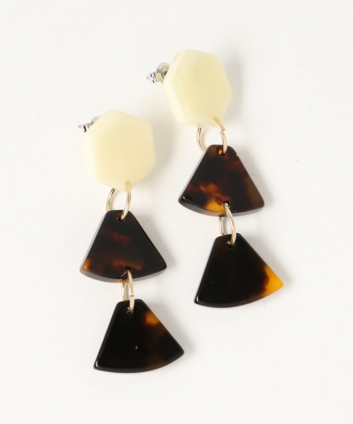 ACCOMMODE（アコモデ）の「ミラーピアス２（ピアス（両耳用）・レディース・ブラック/ベージュ/ブラウン/ブラウン系その他/A/B/C/D/E・FREE）」の4枚目の写真